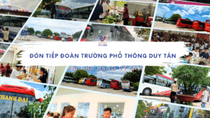 1 Vỹ Lâm đón tiếp đoàn trường phổ thông Duy Tân - nhà xe mộc thảo
